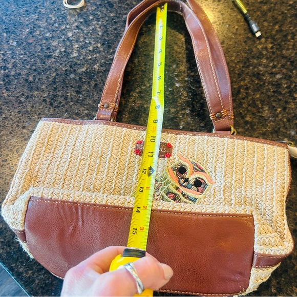 Sakroots Brown and Tan Owl Embroidered Shoulder Bag - Picture 6 of 6
